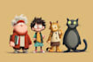 create animals cartoon illustration