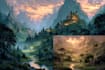 design detailed fantasy landscapes and environment