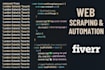do web scraping, data extraction, automation using python