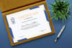 design award diploma and custom certificate