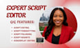 be script editor, script proofreader, format movie script, screenplay writer