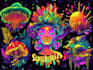 create illustration with psychedelic style art