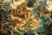 draw fantasy map illustration