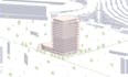 architectural axonometric diagram, concept collage or poster