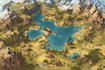 draw a fantasy map illustration isometric map