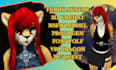 create a custom vrchat avatar, furry, anime, vrc 3d model