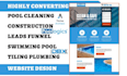 generate pool cleaning leads swimming pool construction tiling plumbing website