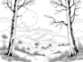 draw simple black and white illustration