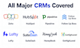set up zoho CRM follow up boss pipedrive suitedash or lofty CRM for real estate