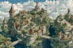 make fantasy map illustration for dnd, novels and
