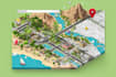 design vector map illustration and event map
