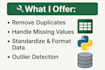 handle data cleaning, formatting, and preprocessing in python, excel, sql
