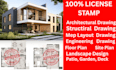 draw stamp architectural structural engineer mep patio deck plan drawing letter