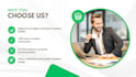 develop a custom responsive landing page with HTML, CSS, and js