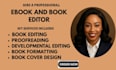 do developmental editing, proofread, book editing, publish your manuscript