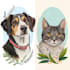 do custom pet portrait dog portrait cat portrait