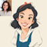 do a cute disney cartoon portrait
