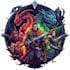 design twitch streaming fantasy card game logo