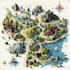 make unique hand drawn map vector illustration