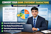 convert bank statement into expense categories in excel