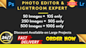 bulk editing and retouching in lightroom