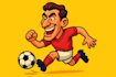 draw sport illustration football tennis basketball golf in caricature art style