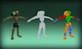 create, rig and animate ps1 style 3d character