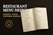 design a professional restaurant menu with a modern layout