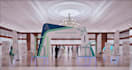 design 3d wedding hall interior, events space, banquet hall, conference hall