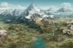 draw line art fantasy map illustration