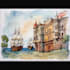 draw original watercolor landscape or architecture art