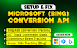 setup microsoft bing ads conversion api with server side tracking