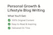write personal growth and lifestyle blog articles