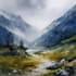 paint landscapes in watercolor