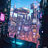 do cyberpunk scifi futuristic city