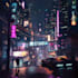 do a cyberpunk futuristic city