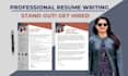 do professional resume writing, resume design and CV review