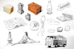 create pen and ink still life drawings and object illustrations