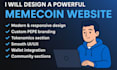 design custom memecoin website with pepe theme tokenomics cryptocurrency integra