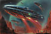 create a sci fi spaceship art