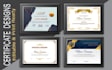 design professional certificates, awards, diplomas and gift certificates