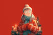 design your santa cartoon christmas logo