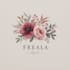 design watercolor floral and botanical logo