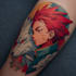 illustration for anime tattoo in color