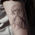 tattoo illustration anime style in lines