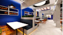 render 3d retail store design, restaurant interior, coffee shop, 3d rendering