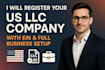 register your US llc company with ein and full business setup