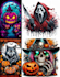 make scary halloween mascots,creepy logo and banner,scary event posters,pumpkin