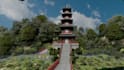 pagoda by the lake