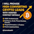 provide verified crypto investor leads